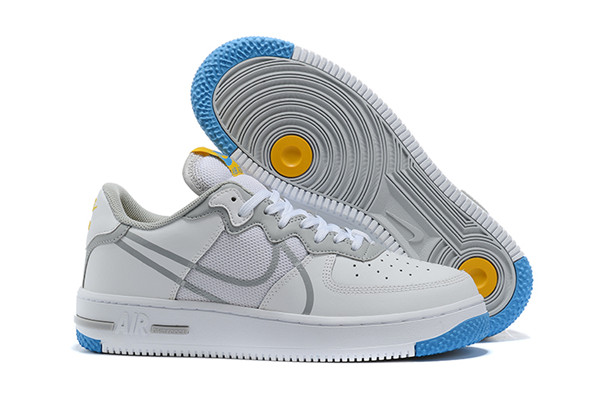 Women's Air Force 1 Low Top White/Grey Shoes 048